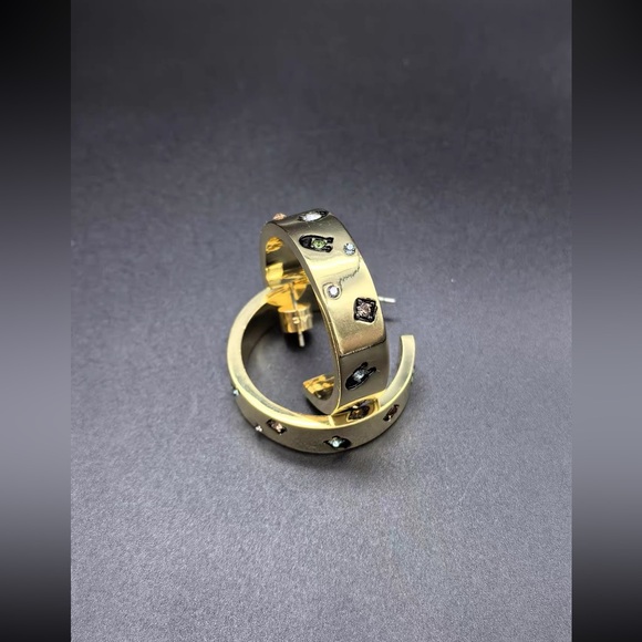 Coach Gold-Tone Hoop Earrings - Picture 5 of 7